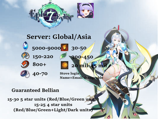 EPIC SEVEN 7 Global/Asia starter Bellian