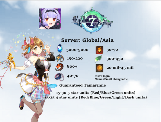 EPIC SEVEN 7 Global/Asia starter Tamarinne starter